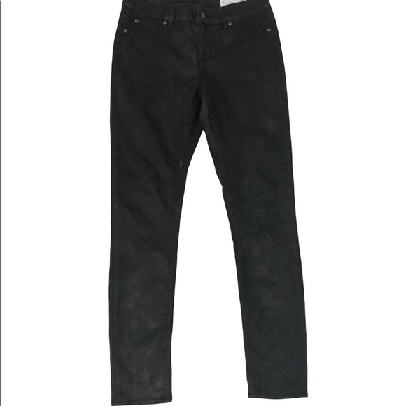 Two by Vince Camuto Black Skinny Jeans w/Light Allover Gold Rose Print Size 26/2 - Picture 1 of 5